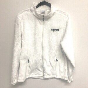 Women's Camp David Durango Full Zip Fleece Jacket Blazer Embroidered Beige Sz L
